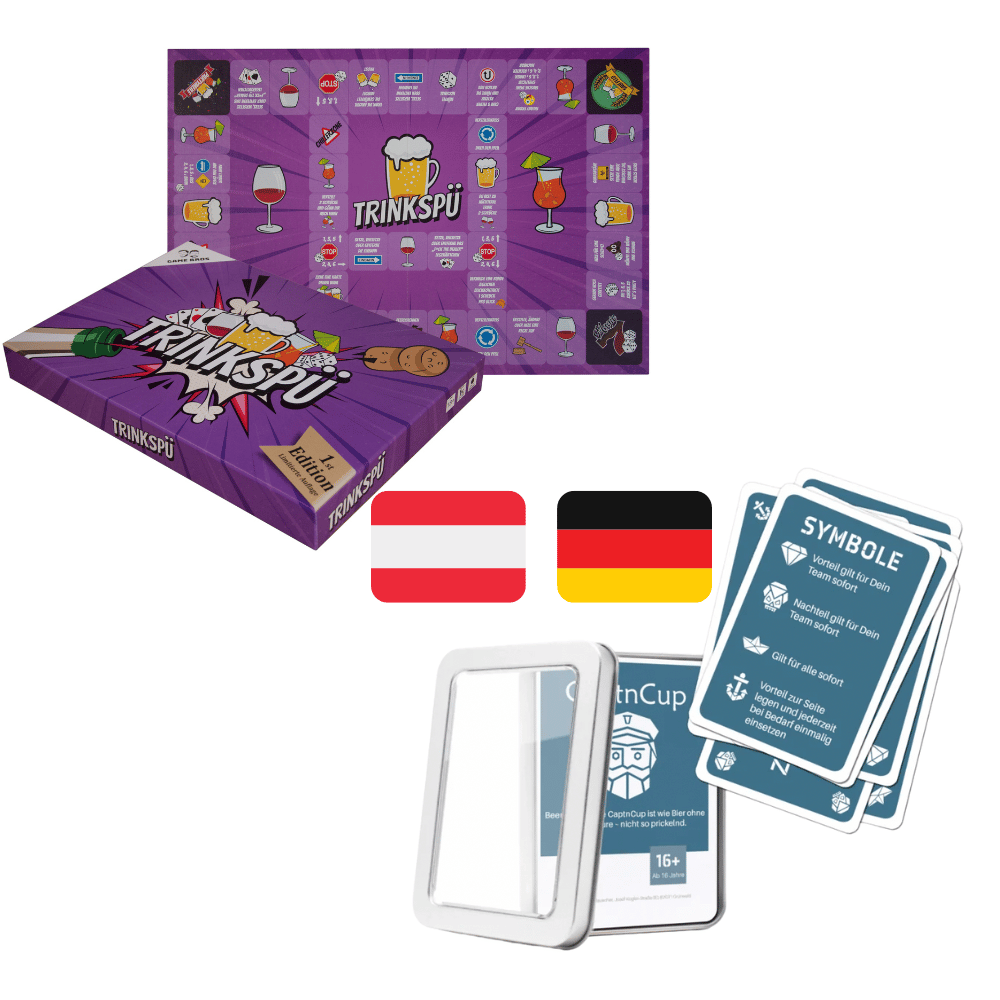 German drinking game bundle trinkspü & captncup